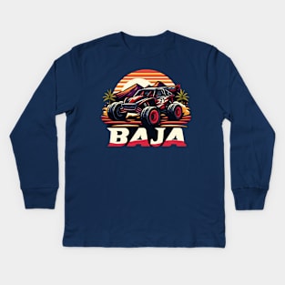 Baja Race Car Kids Long Sleeve T-Shirt